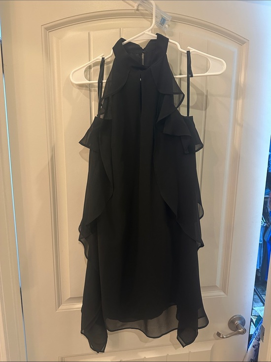 BCBGeneration Dresses & Skirts - BCBGeneration Black Ruffle Detail Sleeveless Dress